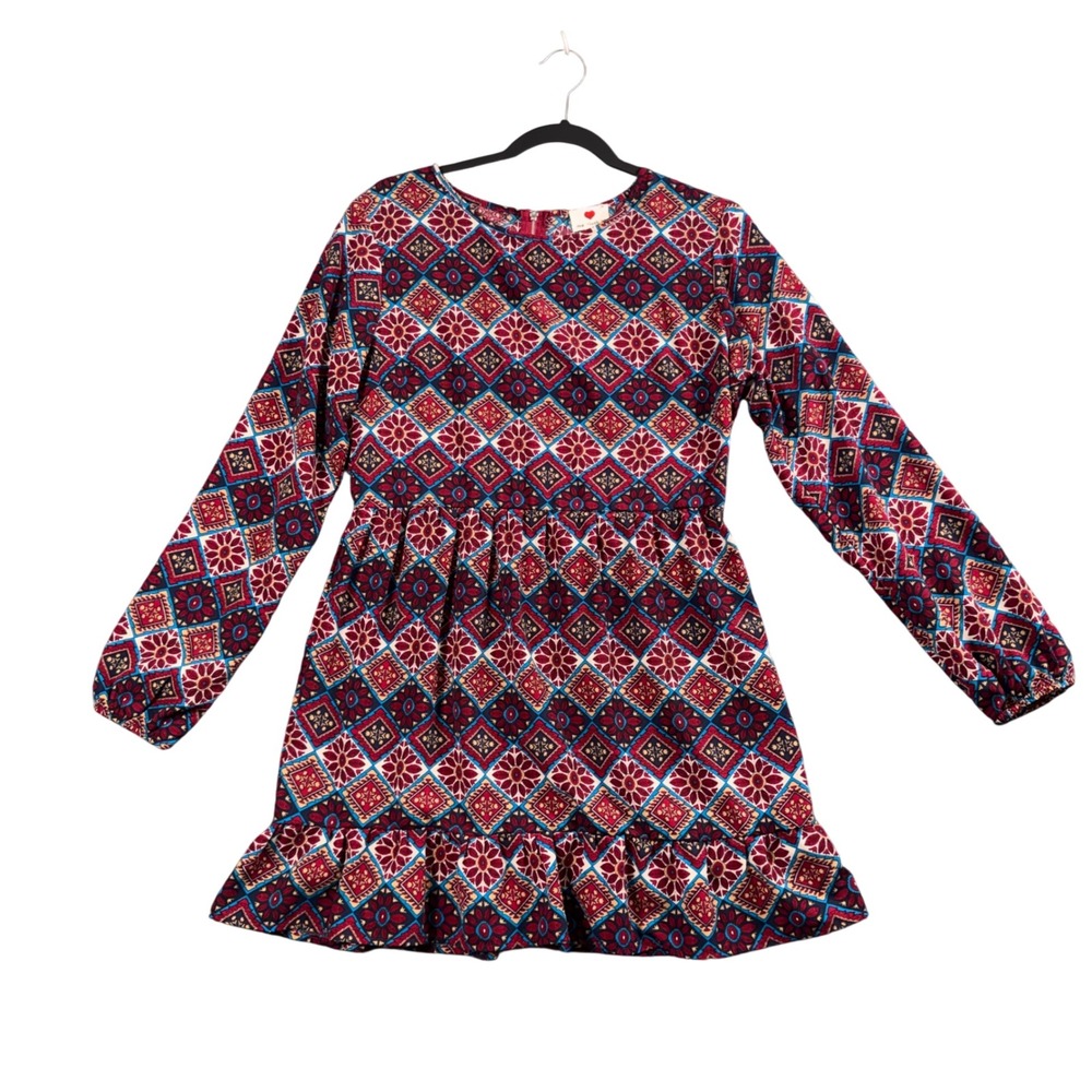 Y2K Indie Fairycore Mini Dress Boho Festival Coquette Ruffle L